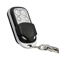 Télécommande RF sans fil 433 MHz en métal à 4 boutons avec puce EV1527 à code d'apprentissage, émetteur radio à 4 canaux