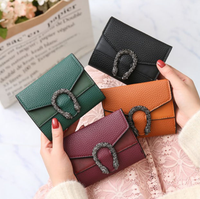 Nouvel Arrivage Portefeuille Femme Tendance en Cuir PU, Porte-Cartes, Porte-Monnaie, Sac Multifonctionnel, Petit Portefeuille Court