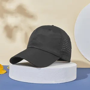 Wholesale High Quality Quick Dry Laser Cut Design Custom Baseball Caps Dad Golf Hats