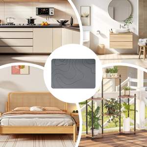 Alfombrilla de Baño de Diatomita Ecológica Personalizada al por Mayor, Antideslizante, Diseño Moderno de Ondas, Secado Rápido para Baños - Product Image 2