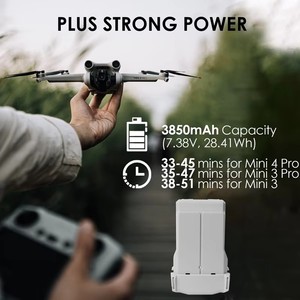 Drone pili DJI Mini <span class=keywords><strong>3</strong></span> & 4 Pro Drone için 3850mAh 7.38V akıllı uçuş pil vakum 2S yedek DJI MNI <span class=keywords><strong>3</strong></span> Drones - Product Image 3
