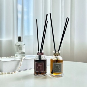 Deodorante per ambienti 100ml riutilizzabile in vetro bottiglia di olio per aromi e profumo rotondo diffusore di Reed con bastoncini diffusore di Reed - Product Image 1