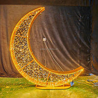 Lumières LED IP65 pour l'extérieur, décorations de luxe pour les rassemblements de l'Aïd, les mariages, les mosquées, le Ramadan, l'Aïd, les fêtes islamiques, motif LED 3D, nouvelles lumières de lune