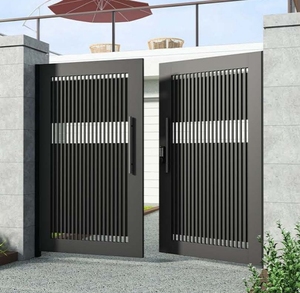 KS yeni Model toz kaplı siyah alüminyum çit kapısı kaldırım kapısı güzel görünümlü bahçe evi için salıncak kapısı - Product Image 2