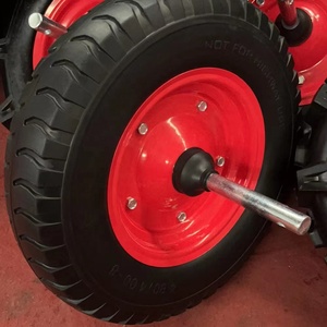 Rueda Neumática de Goma Nueva de Fábrica 4.80/4.00-8 con Llanta de Acero y <span class=keywords><strong>Eje</strong></span> Largo <span class=keywords><strong>para</strong></span> Carretillas, Carros y Carretillas de Mano, 16 Pulgadas - Product Image 4