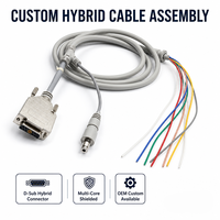 Câble hybride D-SUB blindé multiconducteur en Y, faisceau de câbles à conducteur en cuivre, gaine en PVC, fabrication OEM personnalisée
