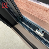 Diseño moderno de marca superior Nivel 8 Rendimiento de hermeticidad Ventanas abatibles de vidrio templado Diseño oscilante Villas exteriores de aluminio
