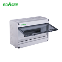Boîtier de distribution étanche EBS HT IP65 en plastique ABS, boîtier électrique pour rail DIN, 5, 8, 15, 18, 24 voies, montage mural, boîte MCB