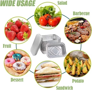 300ml to 9600ml Aluminum <strong>Foil</strong> Tray Disposable Aluminum <strong>Foil</strong> <strong>Food</strong> <strong>Container</strong> with Paper Board Lids Airline Aluminum Casserole - Product Image 5