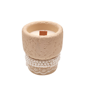 Pearl Lace Gypsum <b>Cup</b> Scented Candle Natural Soy Wax Smokeless Elegant Indoor Atmosphere Decor Luxury Fragrance Ornament Gift - Product Image 5