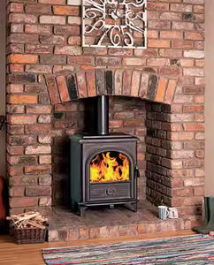 Chimenea Independiente de Hierro Fundido de Combustión Limpia, Sistema Dual de Calor Radiante y Convección, Certificación CE EPA, Estilo Contemporáneo para Viviendas y Villas - Product Image 6