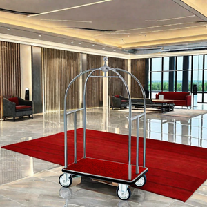 Chariot de service élégant plaqué par ruban de chariot à bagages de garçon de cloche d'hôtel pour des hôtels en vente - Product Image 2