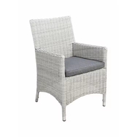 Chaise d'extérieur contemporaine en rotin/osier – Imperméable et portable pour cour, chambre, parc et villa
