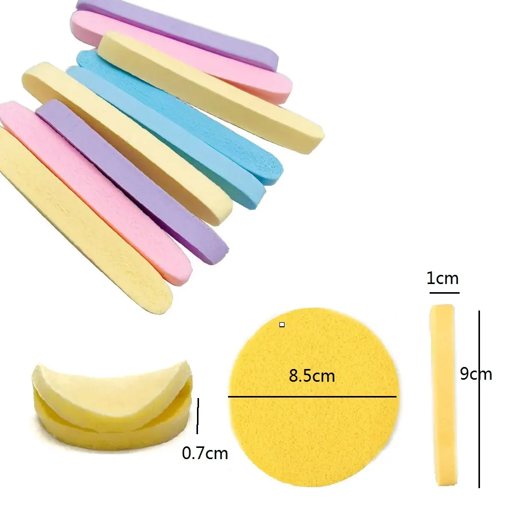 Compressed PVA Professional Makeup Removal Sponge Wash Round Facial Sponge Foundation Cosmetic Sponge