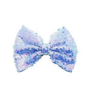 Barrettes à nœuds miniatures de 5 pouces avec paillettes, 15 couleurs, faites à la main, pour enfants, pinces à cheveux pour filles, accessoires de coiffure pour fêtes et DIY - Product Image 4