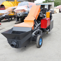 Pompe à béton portable mini diesel de haute qualité 10-15M/H pour projets continus à transport horizontal