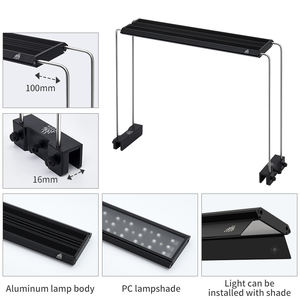 Weekaqua Vseries 100W Wrgb Nano Kubus Aquarium Zoetwater Paludarium 30-120Cm Led Aquarium Lamp Voor Aquatische Aquascaping Tank Led - Product Image 3