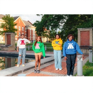 Sudadera con capucha NCA&T personalizada con gráfico azul y dorado, sudadera de forro polar, ropa informal universitaria, estilo colegial, ropa de calle. - Product Image 3