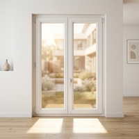 Ventanas Francesas Modernas de Aluminio con Doble Acristalamiento, Vidrio Templado Low-E, Aislamiento Térmico, Calificadas por Energy Star