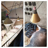 Couvre-lampes chauffants pour volailles et bétail : Couvre-lampes de couvaison avec écrans de protection adaptés aux fermes de porcelets et de poussins