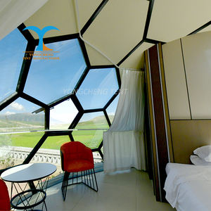 Tenda a Cupola Esagonale Prefabbricata di Lusso in Vetro con Splendide Decorazioni Interne Casa a Nido d'Ape <span class=keywords><strong>per</strong></span> Hotel <span class=keywords><strong>Glamping</strong></span> - Product Image 2