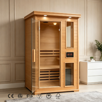 Sauna infrarouge électrique en bois massif KLAFIN, cabine de massage à vapeur sèche, bain SPA moderne pour appartement, utilisation intérieure et extérieure