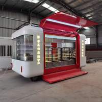 Remorque de service alimentaire mobile entièrement équipée, station de café et de crème glacée, bar mobile de restauration rapide, station de bière, comptoir en acier inoxydable