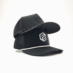 Ultimate 5 Panel Solid Waterproof Golf <b>Cap</b> Custom Embroidery Logo Low MOQ OEM Laser Perforated Breathable <b>Quick</b> <b>Dry</b> Sport Select - Product Image 3