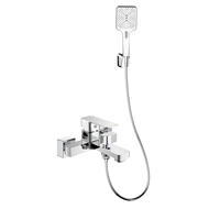 Nouvelle conception Robinet de douche double usage en laiton doré brossé pour salle de bain, mitigeur de douche et de baignoire