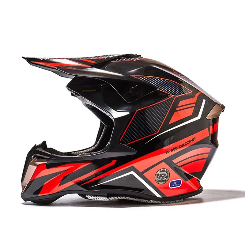 Helm sepeda motor ATV Motocross wajah penuh standar Eropa kualitas tinggi Logo pola kustom ukuran XS hingga XXXL untuk dewasa anak-anak