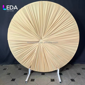 LEDA Wedding Stage <b>Backdrop</b> Custom Size Diy Round Metal <b>Backdrop</b> with Fabric Wedding <b>Backdrop</b> <b>Stand</b> for Events - Product Image 1