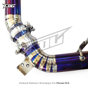 ระบบระบายไอเสียสำหรับ6.5L เฟอร์รารี <span class=keywords><strong>V12</strong></span> 2017-2021 + วาล์ว<span class=keywords><strong>812</strong></span> <span class=keywords><strong>812</strong></span>ท่อไอเสียกีฬาเทอร์โบ - Product Image 5