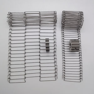 डबल लूप स्टेनलेस स्टील कन्वेयर सीढ़ी फ्लैट वायर मेष बेल्ट कन्वेयर - Product Image 1