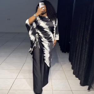 Europese Amerikaanse grensoverschrijdende dameskleding 2026 lente nieuwe zoete empiretaille elegante trekkoord midi-top wijde pijpen - Product Image 3