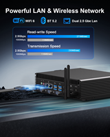 PC embarqué sans ventilateur Intel I5-1235U 6 ports COM DB9 RS422 RS485 Ethernet double 2.5G Triple affichage DDR4 M.2 NVMe SATA SSD