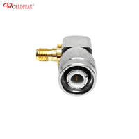Adaptor Sudut Kanan TNC Male ke SMA Female 90 Derajat Konektor Koaksial RF TNC Plug ke SMA Jack Inter-series Kustom Pabrik