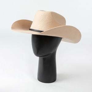 Wholesale 2024 New Arrival Deluxe Sombreros 100% Wool Felt <strong>Mexican</strong> Men <strong>Cowboy</strong> <strong>Hat</strong> With Rivets Leather Belt