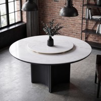 Meubles de luxe modernes pour hôtels et villas, meubles de salon, table à manger ronde en marbre de luxe