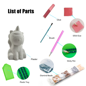 Vente en gros de kits d'artisanat et d'art éducatifs personnalisés à faire soi-même, jouets cadeaux <span class=keywords><strong>pour</strong></span> enfants, peinture au diamant en plâtre de licorne <span class=keywords><strong>pour</strong></span> enfants - Product Image 6