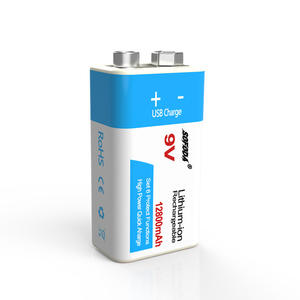 USB перезаряжаемый 9 В 12800 мАч литий-ионный аккумулятор для мультиметров беспроводные микрофоны медицинские устройства - Product Image 4