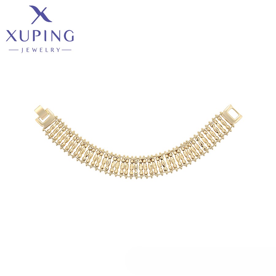 X000979921 XUPING ювелирные изделия 14K золотой цвет элегантный Простой Модный классический тонкий ремешок унисекс браслет