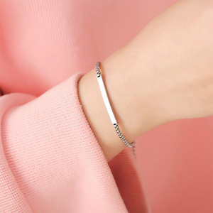 Acier inoxydable Mois de <span class=keywords><strong>naissance</strong></span> Gravure Bar Charm Bracelets estampillés à la main Bijoux personnalisés Cadeau d'anniversaire pour ses hommes Couples - Product Image 5