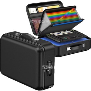 Office Organizer EVA <b>Document</b> Box 20-35L Water Resistant <b>File</b> Storage Case Black Rectangle Modern Style - Product Image 1