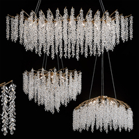 Éclairage de plafond décoratif de style villa lustre d'arbre lumineux de salon lustre en cristal de luxe à LED personnalisé nordique moderne 80