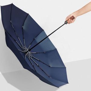 Parapluie de golf pliable sur mesure pour adultes, entièrement automatique, avec poignée en bois - Product Image 4
