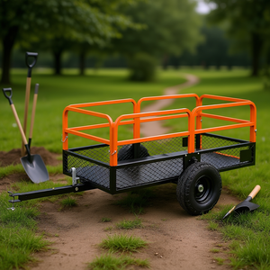 Remorque utilitaire de jardin robuste D0100X304HT, capacité de 22 pieds cubes, charge utile de 1600 livres, remorque à benne basculante en acier, remorque de transport tractable pour ATV/UTV - Product Image 2