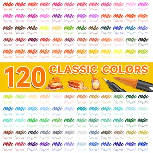 Bộ đánh dấu nước chuyên nghiệp, Bút Đánh Dấu hai đầu, lý tưởng để vẽ, tô màu và Thư Pháp-120 các loại màu - Product Image 3