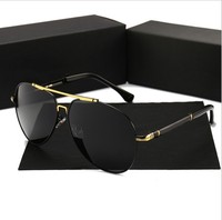 Stilvolle Luxus Herren Pilot Aciation Metallrahmen Polarisierte Linse Sonnenbrille Sonnenbrille