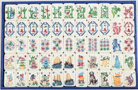 Nouvel ensemble de Mahjong de luxe américain en acrylique, motif Nature, pour 4 joueurs, divertissement pour adultes
