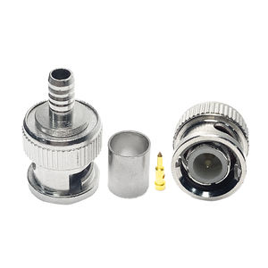 Connecteur Jack Mâle-Femelle 90 Degrés 50 Ohms, Adaptateur Coaxial RF à Angle Droit RG6 RG59, Prise BNC Mâle pour CCTV - Product Image 1